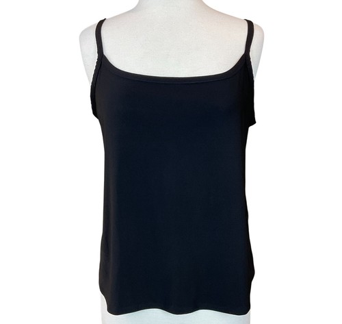 WHBM Black Mesh Floral Embroidered Short Sleeve Top & Camisole Adj Straps 1X - Picture 5 of 12