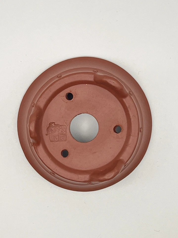 Maceta bonsai redonda sin esmaltar roja arcilla yixing púrpura tamaño mame chino  Foto 4 de 4