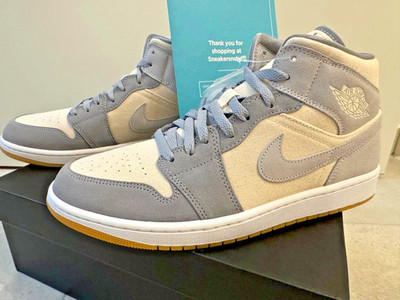 Air Jordan 1 Mid SE   Coconut Milk / Particle Grey Original Ungetragen
