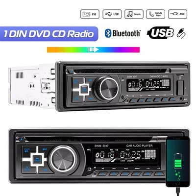 Autoradio Mit CD DVD Player MP3 USB FM Bluetooth AUX Eingang Radio Single 1 DIN