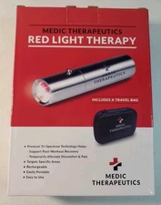 Medic Therapeutics Red Light Therapy Wand - Accesories - Travel Bag - EUC