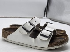 Birkenstock Sandals Shoes Kids Size 3 White Arizona Cork Slide Sandal Stains
