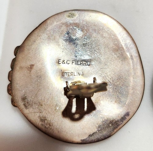 Escasos Pendientes Navajo Nativo Americano Plata Esterlina Turquesa E & C Fierro - Imagen 12 de 16