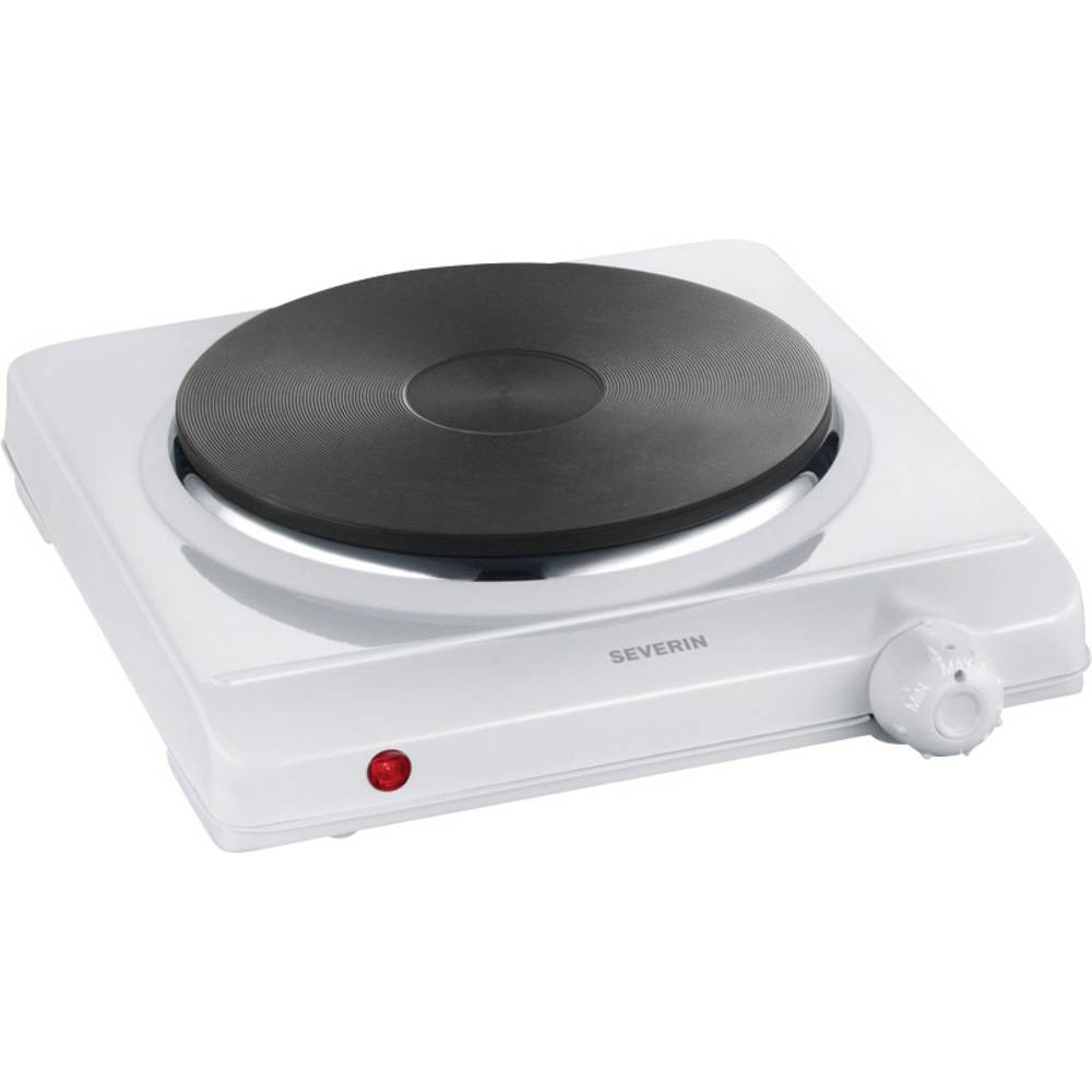 Plaque électrique Severin KP 1091 table de cuisson un feu bouton rotatif blanc