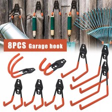 8 Pack Garage Hooks Heavy Duty Wall Mount Utility Hooks Hangers Garage Tools Set