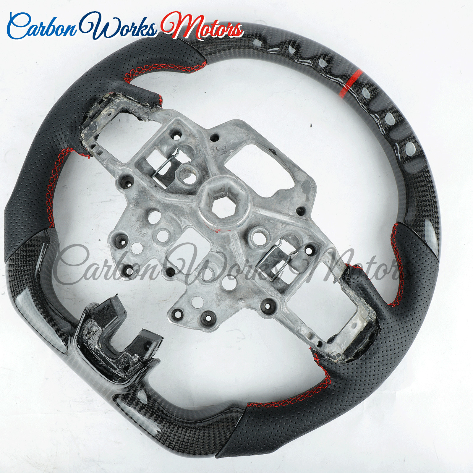 Real Carbon Fiber Steering Wheel For Ford Mustang GT Shelby 350R Ecoboost 15-17