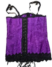 Fredrick's of Hollywood 90s or Y2K Bustier Corset Purple Lingerie Whimsygoth 34