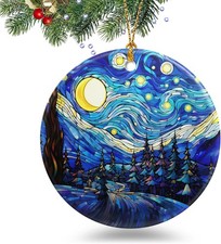 Van Gogh Style Starry Night Christmas Ornament 2025 Christmas Ornament Holidays