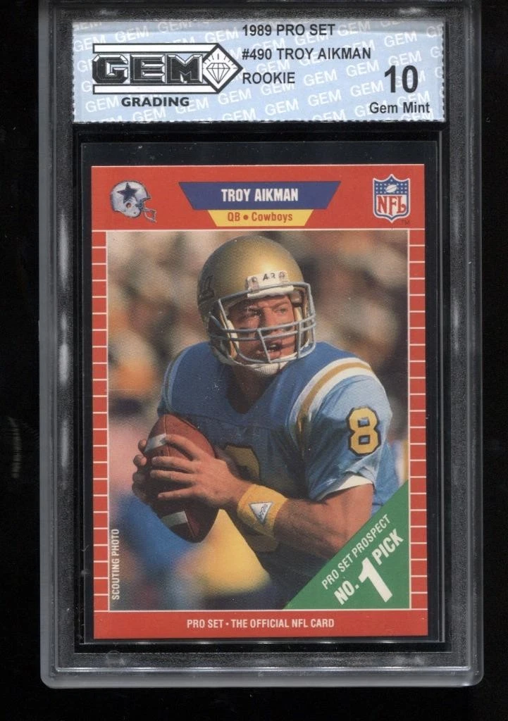 Troy Aikman Pro Set Football Sports Trading Cards & Accessories
