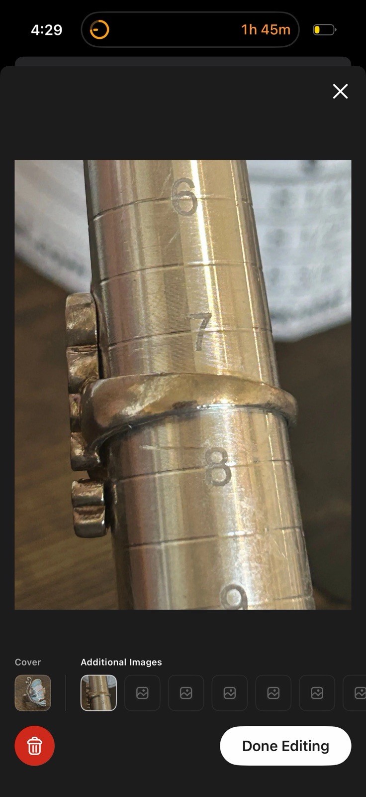 Abalone butterfly ring, Silver ring, Statement ri… - image 2