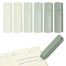 6 Pack White Correction Tape, 19.68feet Cute Mini Smooth Pull Out Tapes, Green