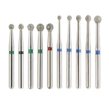 Dental Round Ball Diamond Burs FG Long Surgical Diamonds Bur 801L High Speed 801