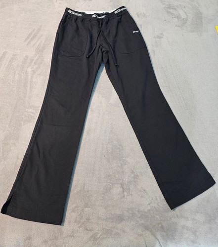 Grey's Anatomy by Barco Women's Black 4-Pocket Flare Leg Scrub Pants Size Small