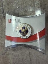 Prestige Medical RN Registered Nurse Pin Emblem Blue Cross Caduceus 7/8"