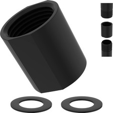 Brass Pipe Fitting 1/2" G Female Thread Shower Adapter Hose Extender Black