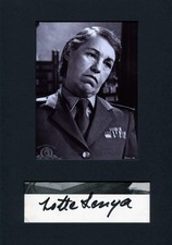 ACTRESS Lotte Lenya autograph, signed clipping & mounted