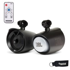 JBL MT8HLB 8" RGB LED Marine Tower Speakers, and a Kicker KMLC LED Controller