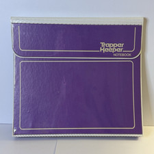 vintage mead trapper keeper purple white binder original 99¢ sticker retro