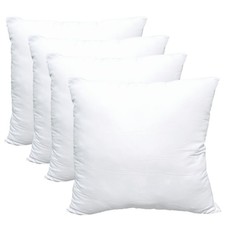Obruosci 20x20 Hypoallergenic Microfiber Pillow Inserts - Pack of 4 Ultra Soft