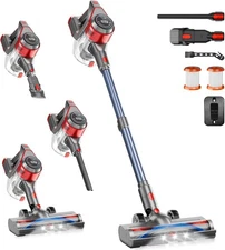 Cordless Stick Vacuum Cleaner - Rechargeable, 35Kpa Powerful Vacuums with Detach
