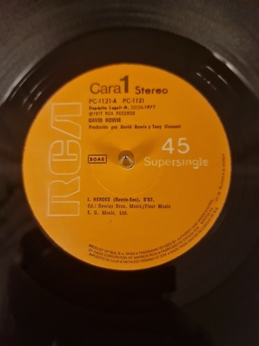 David Bowie - Heroes ☆ORIGINAL 12" SPANISH IMPORT VINYL SUPER MAXI SINGLE 1977☆ - Picture 6 of 12