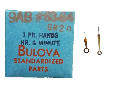 Bulova 9AB Watch Hands Gold Modern 20 watch part #63-64