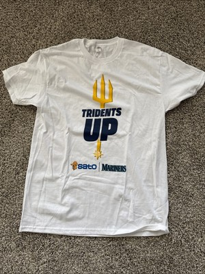#ad Seattle Mariners White T Shirt Tridents Up Medium MLB T Mobile Park SGA 2024 $8.00
