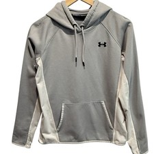 Under Armour Mens Hoodie Small Gray Sweatshirt Storm Loose Fit Full Zip