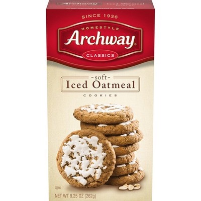 Cookies, Soft Iced Oatmeal Cookies, 9.25 Oz
