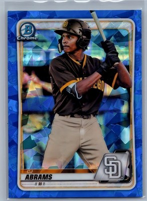 2020 Bowman Chrome Sapphire Prospects #BCP62 CJ Abrams A1