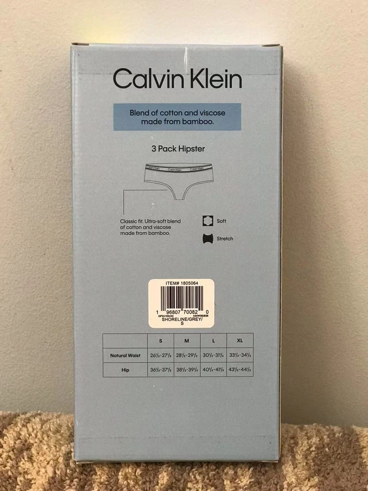 3 Pack Hipster Panties Underwear M Calvin Klein New In Box Cotton Stretchy thumbnail 4