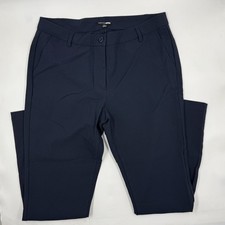 Fashion Nova Womens Love At First Sight Pants Size L Navy Stretch Straight Leg