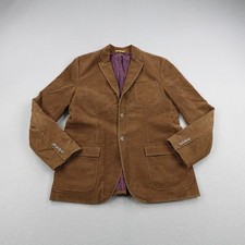 Vintage Ralph Lauren Rugby Sport Coat Mens Large Brown Corduroy Lined Jacket
