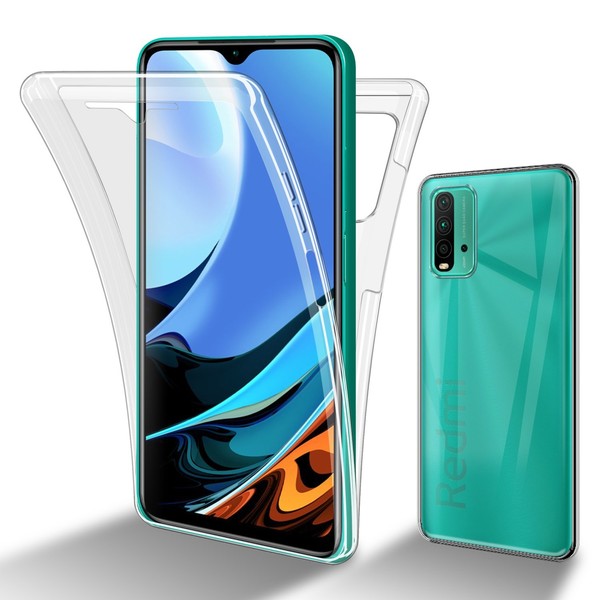 HüLle FüR Xiaomi Redmi 9T Handy Case Cover Fullcover Display SchutzhüLle-image