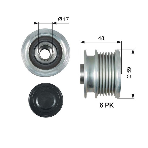 Gates Generatorfreilauf OAP7178 FüR Opel-image