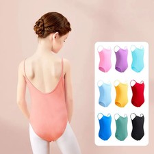 Girls Ballet Leotards for Kids Dance Leotard Girls Cotton U Back Ballet Bodysuit