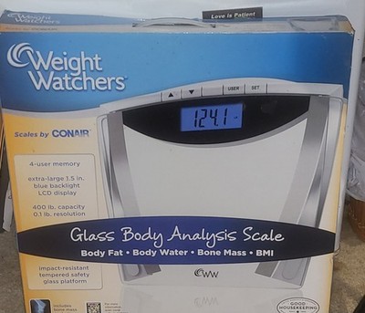Weight Watchers Glass Body Analysis Scale New In Box