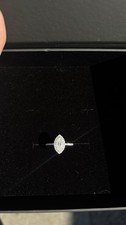 Oval Diamond Solitaire Ring 925 sliver Prong ...