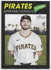 2026 Topps Heritage Black Border #266 Spencer Horwitz Pittsburgh Pirates
