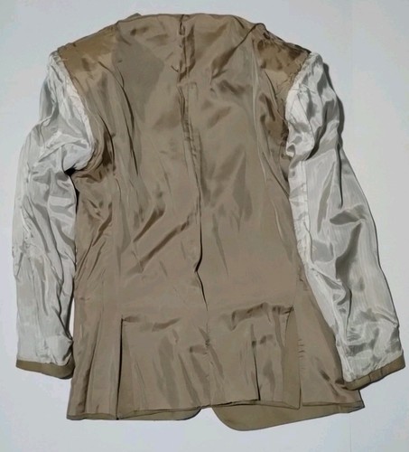 LUBIAM Fratelli Brown Soft 100% Cashmere Blazer Sport Coat 40R Missing Button - Picture 14 of 16