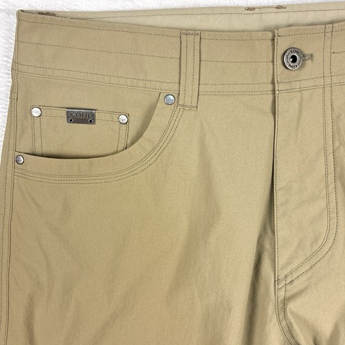 Kuhl Mens 34x32 Khaki Revolvr VTG Patina Dye Hiking Outdoor Climbing Camp Pants