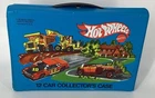 Vintage 1980 Hot Wheels 1/64 #4975 Blue 12 Car Collector's Storage Case w/ Tray