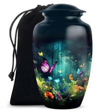 Butterfly Large Burial Urn for Human Ashes Adult Men, 10 Inch 