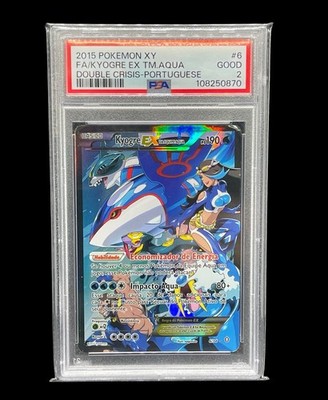 2015 Pokemon XY Double Crisis PORTUGUESE Full Art/Kyogre EX Da