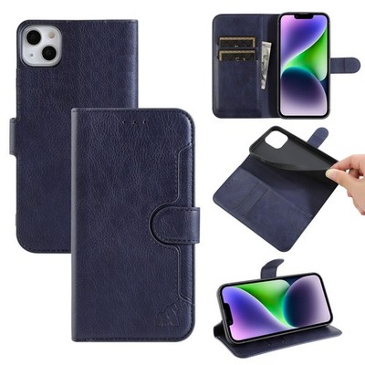 Leder Magnet Folio Kicstand Case Kartenfach für iPhone 15 Pro Max, 13, S24