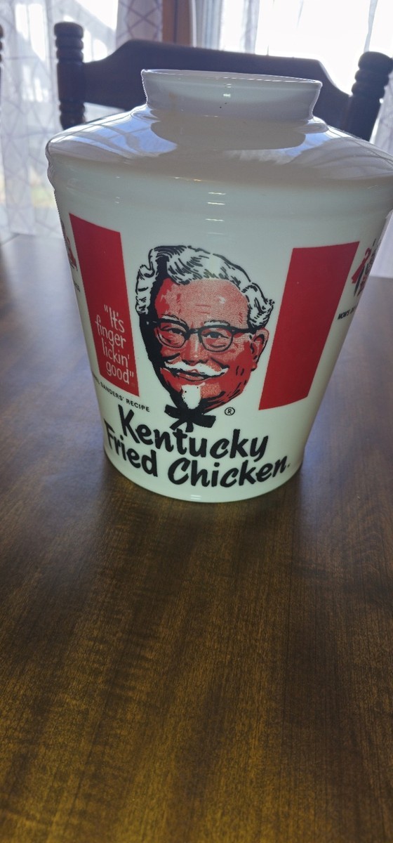 Vintage 1969 KFC Kentucky Fried Chicken Glass Bucket Globe Light