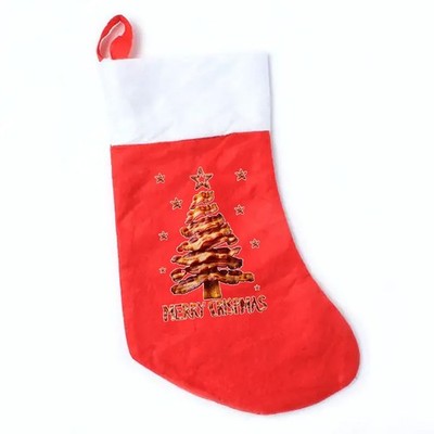 Merry Crispmas Knuspriger Speck Weihnachtsstrumpf - 2 Größen