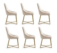 Stuhl Set 6X StüHle Beige Moderner Still Praktisch Schick Funktional