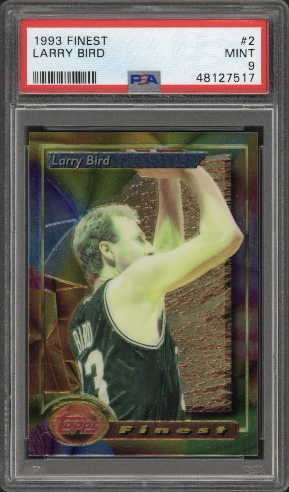 1993 Finest Larry Bird #2 PSA 9 Mint HOF Boston Celtics