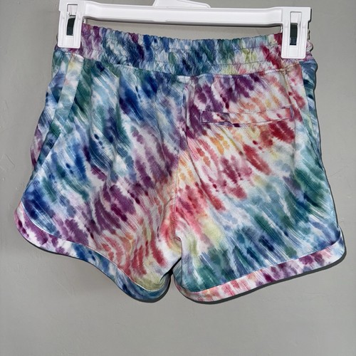Athleta Girl All Play Rainbow Tie Dye Shorts Size L 12 Athletic Athleisure - Picture 4 of 8